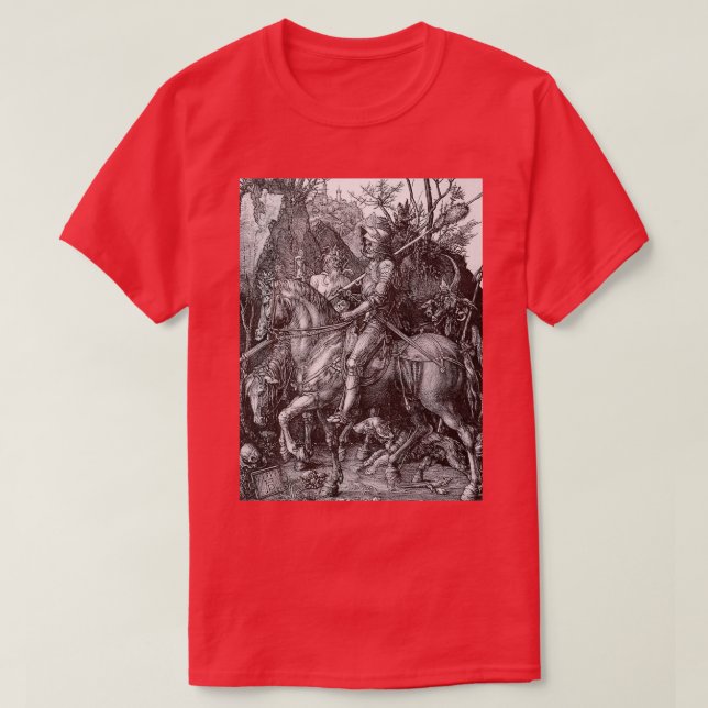 Knight Death and the Devil Albrecht Durer c1513 T-Shirt (Design Front)