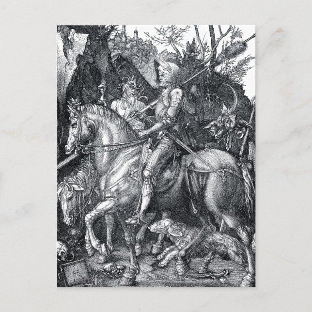 Knight, Death and the Devil - Albrecht Dürer Postcard (Front)