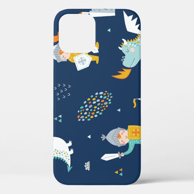 Knight Dragon Castle Childish Pattern Case-Mate iPhone Case (Back)