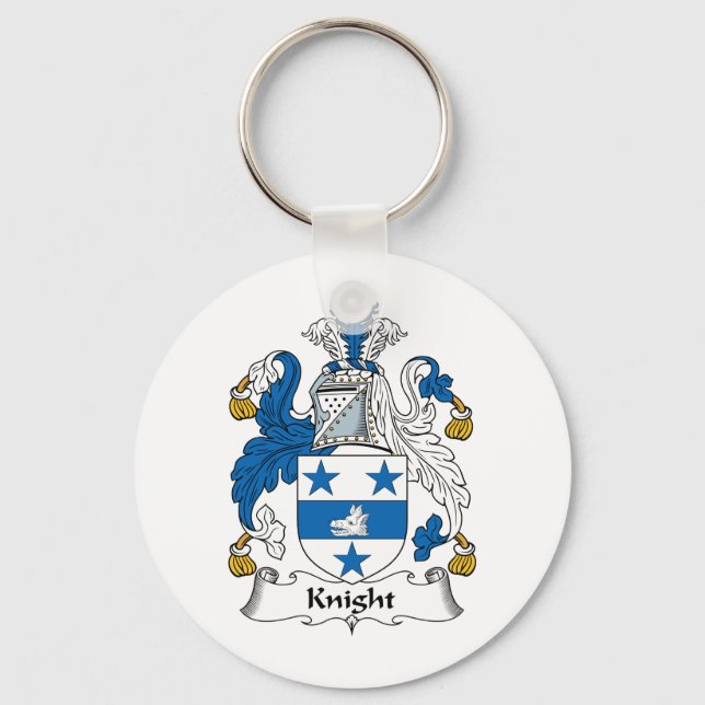 Knight Family Crest Key Ring (Front)