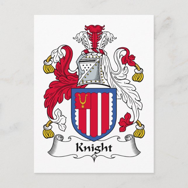 Knight Family Crest Postcard (Front)