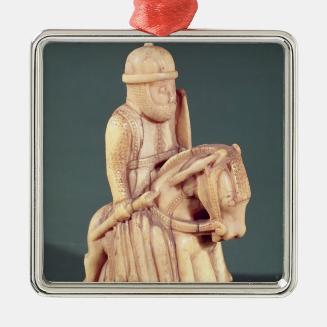 Knight from a chess set metal ornament (Front)