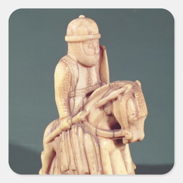 Knight from a chess set square sticker (Front)