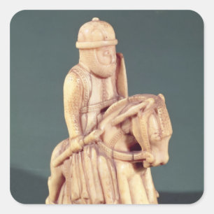 Knight from a chess set square sticker
