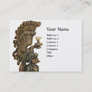 KNIGHT HELMET WITH EAGLE MONOGRAM Platinum Business Card