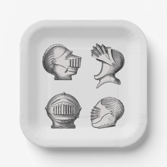 Knight Helmets    Paper Plate (Front)