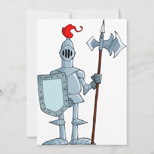 Knight In Armour Invitations (Front)