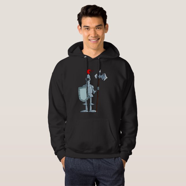 Knight In Armour Mediaeval Mens Hoodie (Front Full)