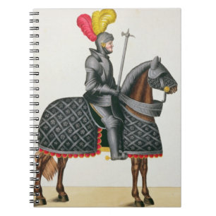 Knight in armour on his horse, plate from 'A Histo Notebook