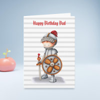 Knight in Armour with Cardinal Bird Father Birthda