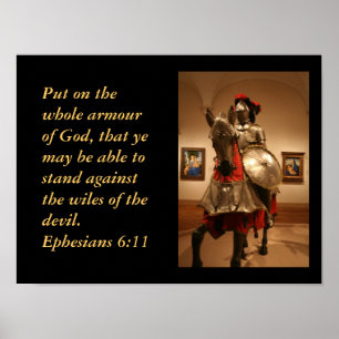 Knight in shining armour! Gods' protection. Poster