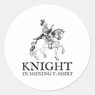 Knight In Shining Armour Halloween Renaissance Fai Classic Round Sticker
