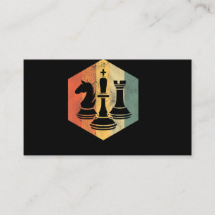 knight king rook chess colourful gift business card