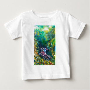 KNIGHT LANCELOT ,HORSE RIDING IN GREEN FOREST BABY T-Shirt