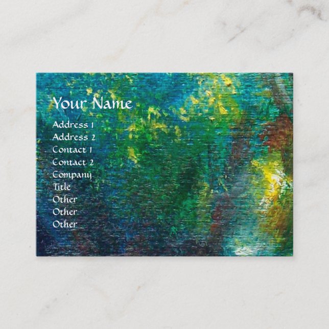 KNIGHT LANCELOT ,HORSE RIDING IN GREEN FOREST BUSINESS CARD (Front)