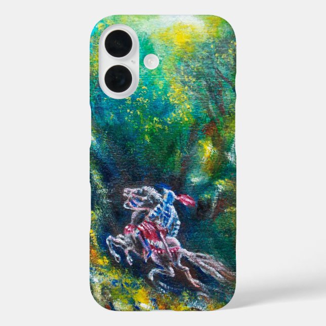 KNIGHT LANCELOT ,HORSE RIDING IN GREEN FOREST Case-Mate iPhone CASE (Back)