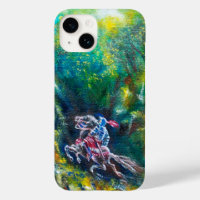 KNIGHT LANCELOT ,HORSE RIDING IN GREEN FOREST