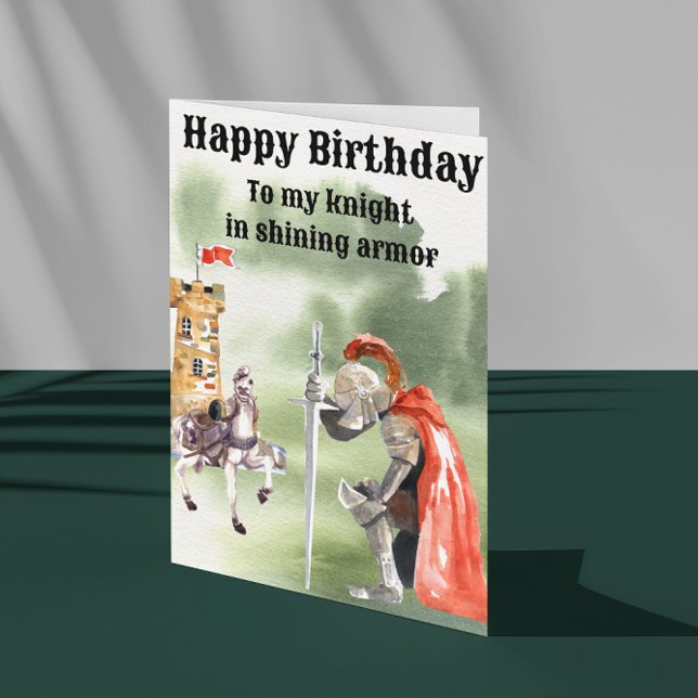 Knight Mediaeval Birthday Card  (Creator Uploaded)