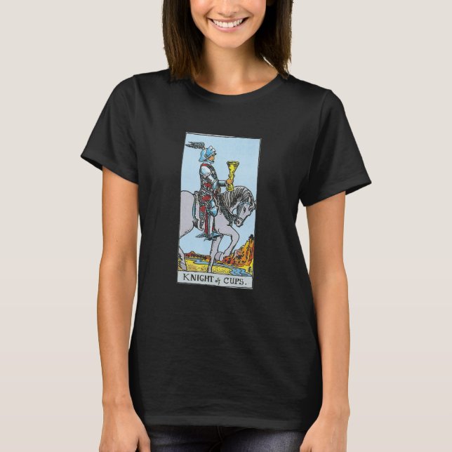 Knight of Cups  King of Cups Tarot Card T-Shirt (Front)