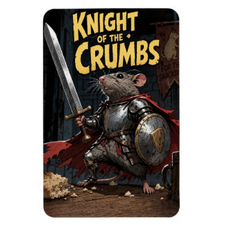 Knight of the Crumb Comic Book Rat  Magnet