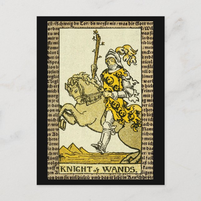 Knight of Wands Tarot Postcard (Front)