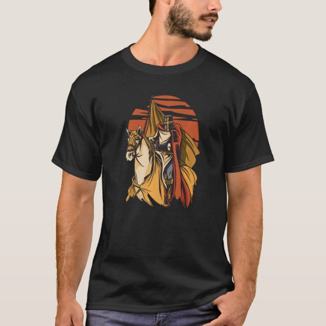 Knight On Horse Medieval Renaissance Fair Premium T-Shirt (Front)