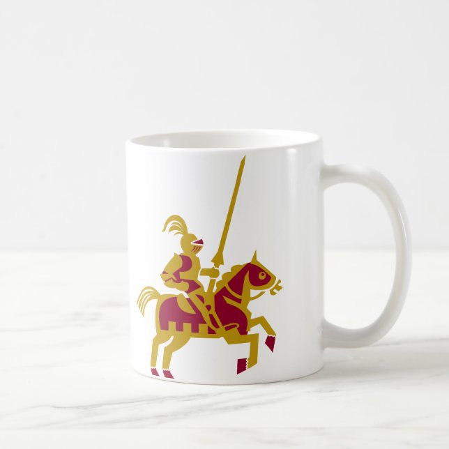 Knight On Horseback Coffee Mug (Right)