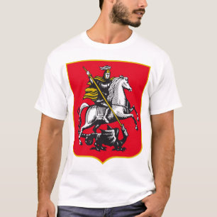 Knight on horseback killing the dragon T-Shirt