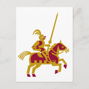Knight On Horseback Postcard