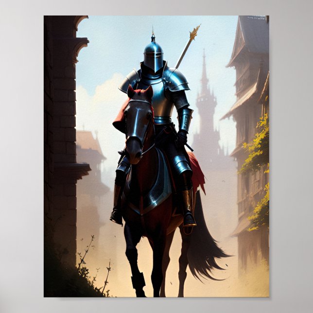 Knight on Horseback Poster (Front)