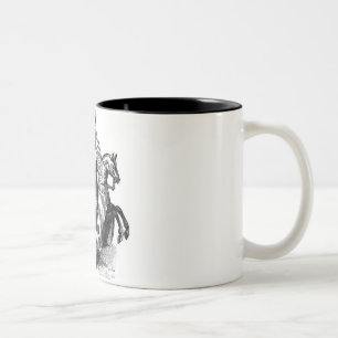Knight on Horseback Two-Tone Coffee Mug