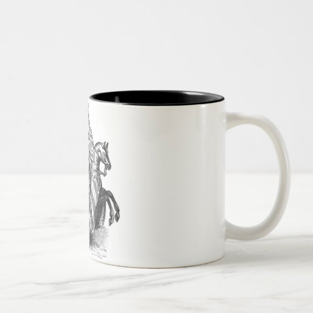 Knight on Horseback Two-Tone Coffee Mug (Right)