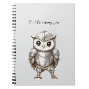 Knight Owl in Shining Armour Notebook
