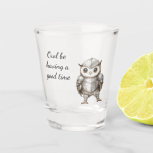 Knight Owl in Shining Armour Shot Glass