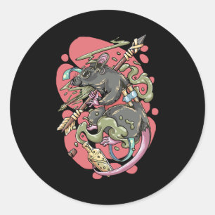 Knight Rat Classic Round Sticker