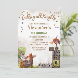Knight Royal Mediaeval Boy Birthday Invitation