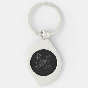Knight’s Victory – Dramatic Chess Artwork  Key Ring