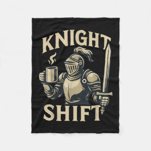 Knight Shift Renaissance Festival Mediaeval Coffee Fleece Blanket