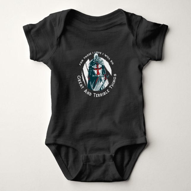 Knight templar baby bodysuit (Front)