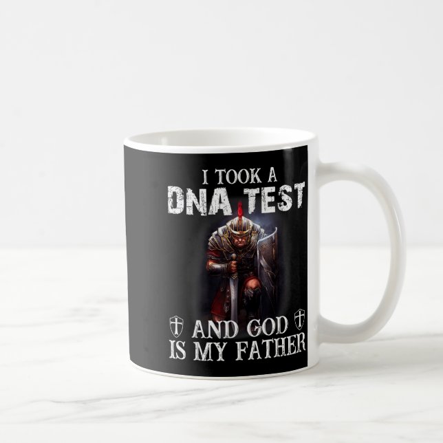 Knight Templar Christian Warrior Dna God Is My Fat Coffee Mug (Right)