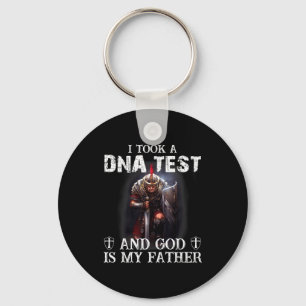 Knight Templar Christian Warrior Dna God Is My Fat Key Ring