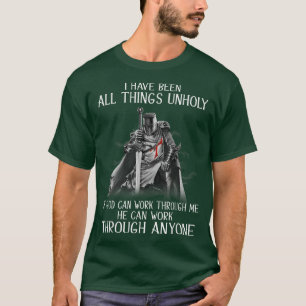 Knight Templar Christian Warrior Of God Can Work T T-Shirt