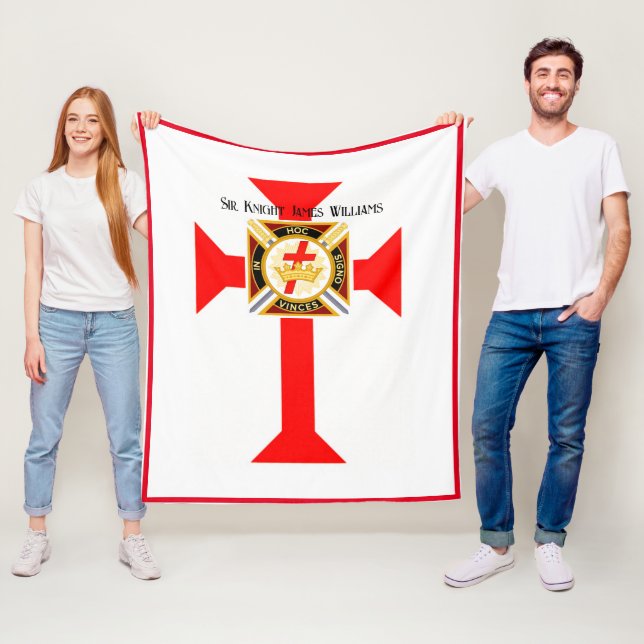 Knight Templar Fleece Blanket (In Situ)