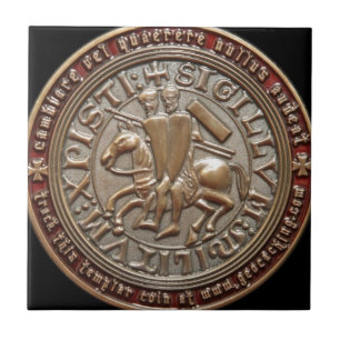 KNIGHT TEMPLAR GEO COIN CERAMIC TILE