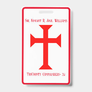 Knight Templar ID Badge