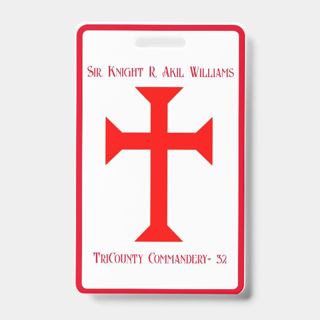  Knight Templar ID Badge (Front)