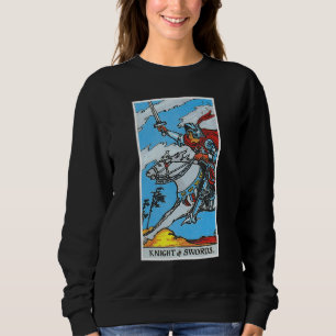 Knight Templar Knight Of Swords Occult Tarot Card  Sweatshirt