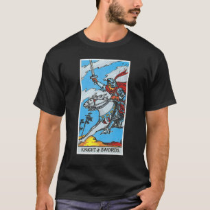 Knight Templar Knight Of Swords Occult Tarot Card  T-Shirt