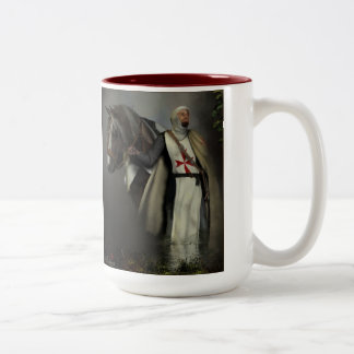 Knight templar Two-Tone coffee mug