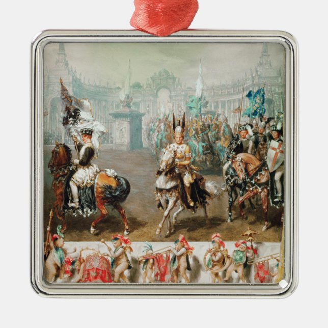 Knight tournament metal tree decoration (Front)